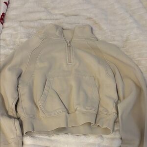 Cream Quarter-Zip Pullover